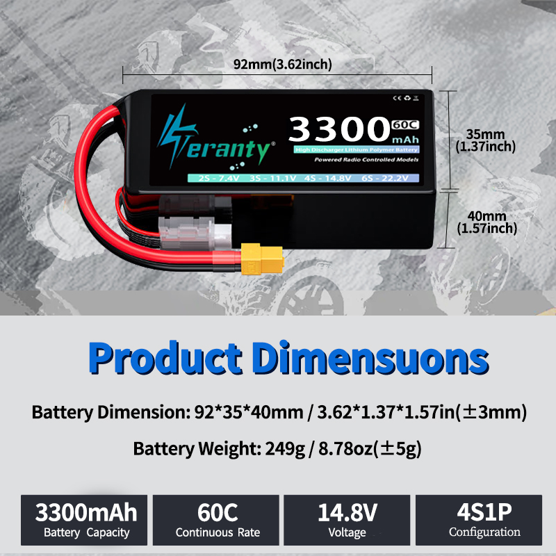 TERANTY 4S 3300mAh Lipo Batter - Drone Rc Leading recensie en prijs