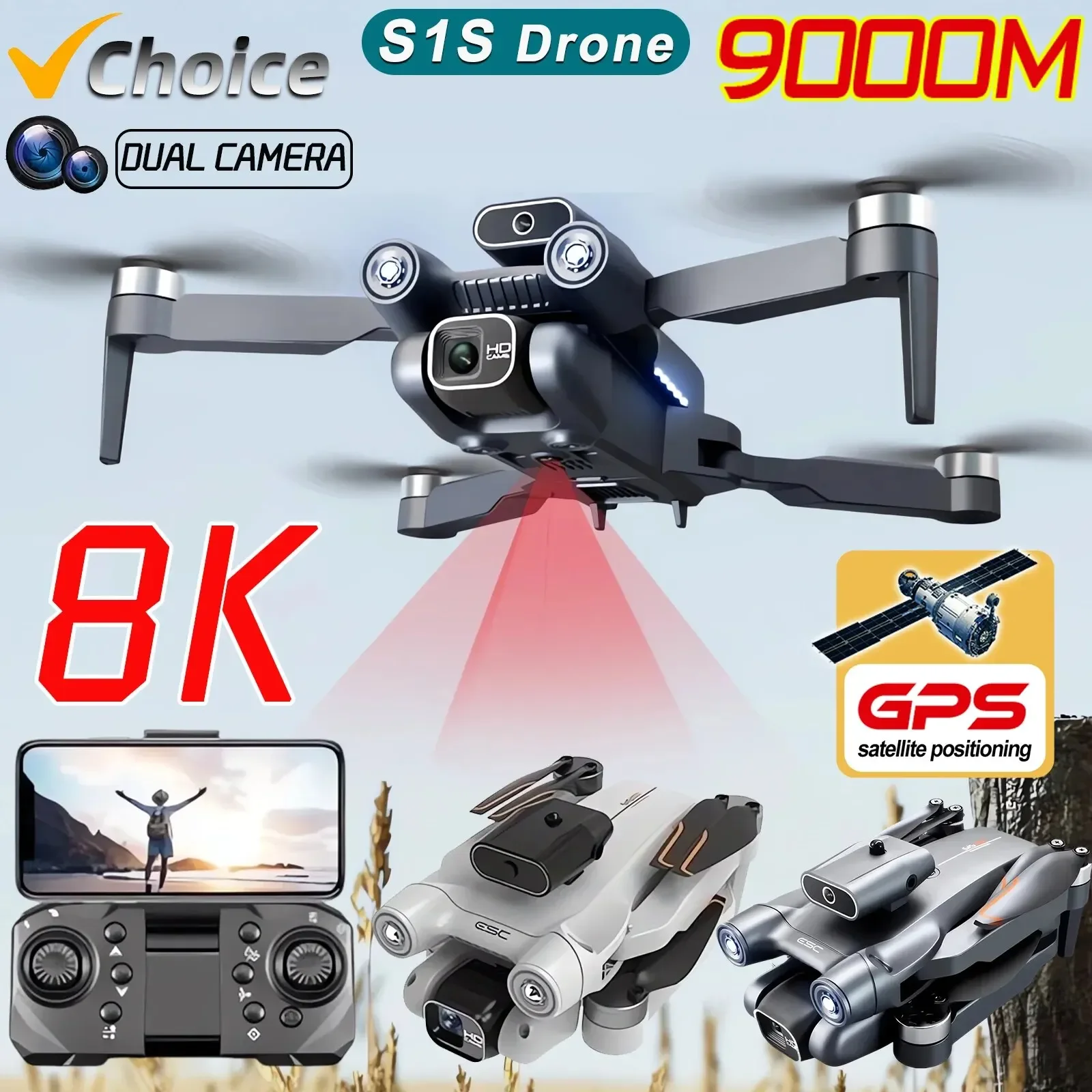 S1S Borstelloze Drone 4k Profe - Drone S1S Rc Quadcopter recensie en prijs